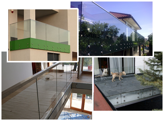 Balustrady szklane